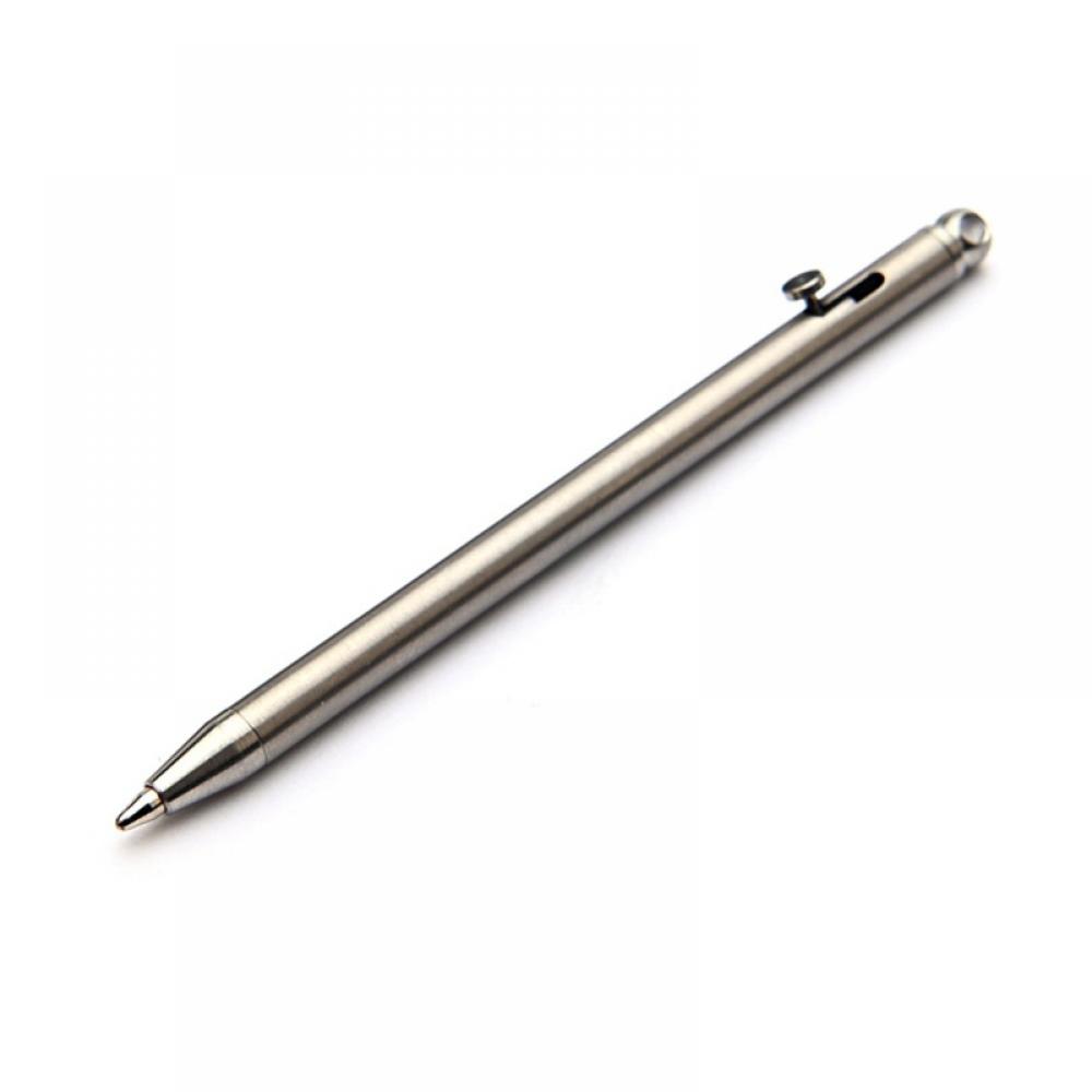 Prettyui Mini Titanium Pen Metal Pen Ink Refillable Retractable Office  Writing Pen Lightweight EDC Tactical Pocket Pens Outdoor Equipment  Personality Creative Signature Pen 